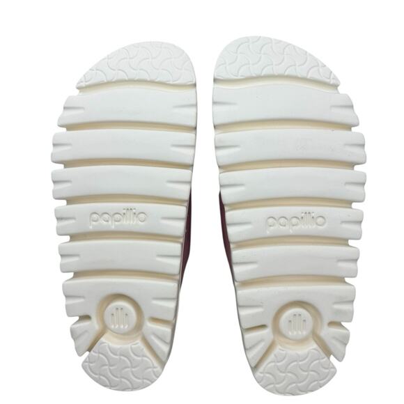 Papillio by Birkenstock Arizona Chunky Suede Leather Candy Pink Sandals WMS Sz 8 - Picture 13 of 14